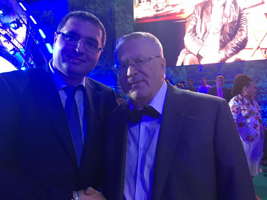 Renato Usatii la ziua de nastere a lui Vladimir Jirinoski - FOTO