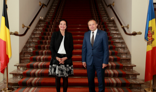Andrian Candu a discutat securitatea regionala si relatiile cu tarile vecine si evolutiile interne cu presedinta Senatului Regatului Belgiei - FOTO