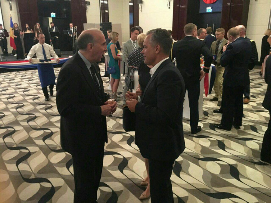 Tot mai des in public. Vlad Plahotniuc a participat la receptia prilejuita de apropiata sarbatorire a Zilei Independentei SUA