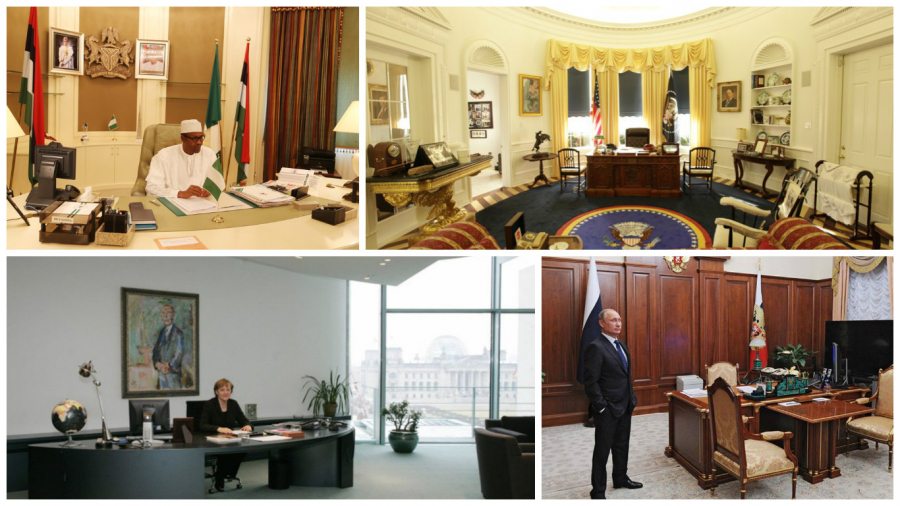 Birourile liderilor mondiali. Cabinetul luxos al lui Putin si cel oval al lui Obama - GALERIE FOTO