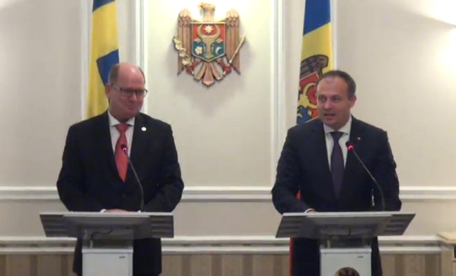 Presedintele Parlamentului Suediei, Urban Ahlin, in vizita in Republica Moldova