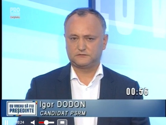 Dodon: "Presedintele Dodon va fi un echilibru intre Est si Vest. PSRM va ramane insa pentru integrare euroasiatica" Dodon isi explica viziunile