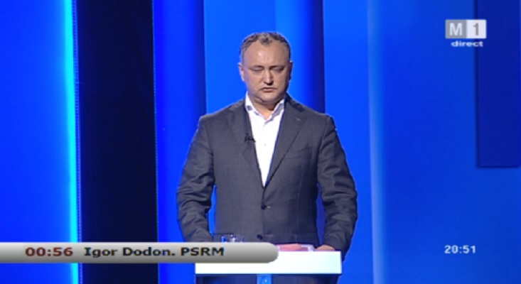 Igor Dodon: "Doar opozitia dura a unui presedinte puternic este solutia pentru lupta cu coruptia", Maia Sandu: "El umbla doar cu minciunile"