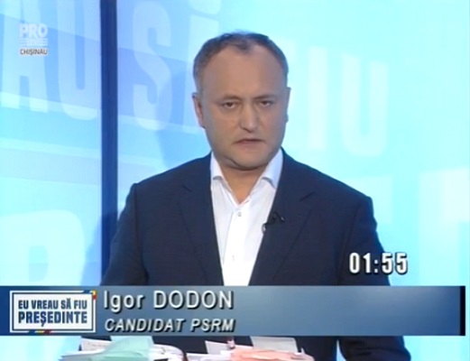 Maia Sandu: "Spuneti minciuni, imi pare rau ca ziceti ca sunteti un adevarat barbat",  Igor Dodon: " Adevarat sau nu, poate sa confirme doar sotia mea, dar cred ca se vede"