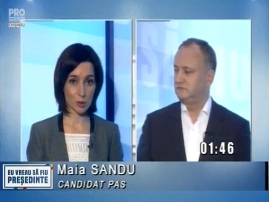 Igor Dodon: "Eu sunt pentru cursul Euro-Asiatic ", Maia Sandu: "Noi  vom importa modelul european la noi acasa "