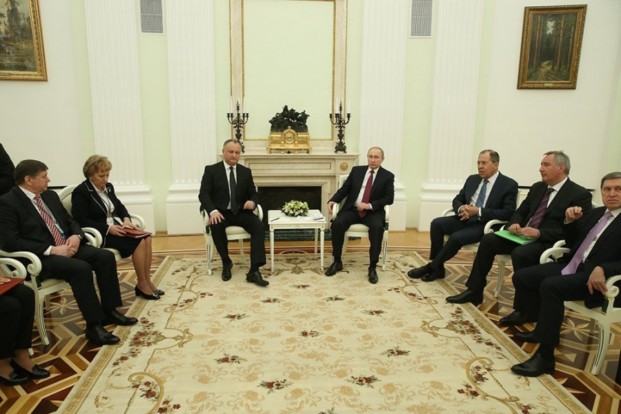 Dodon s-a intalnit cu Putin la Kremlin. Ce au discutat cei doi - GALERIE FOTO si VIDEO