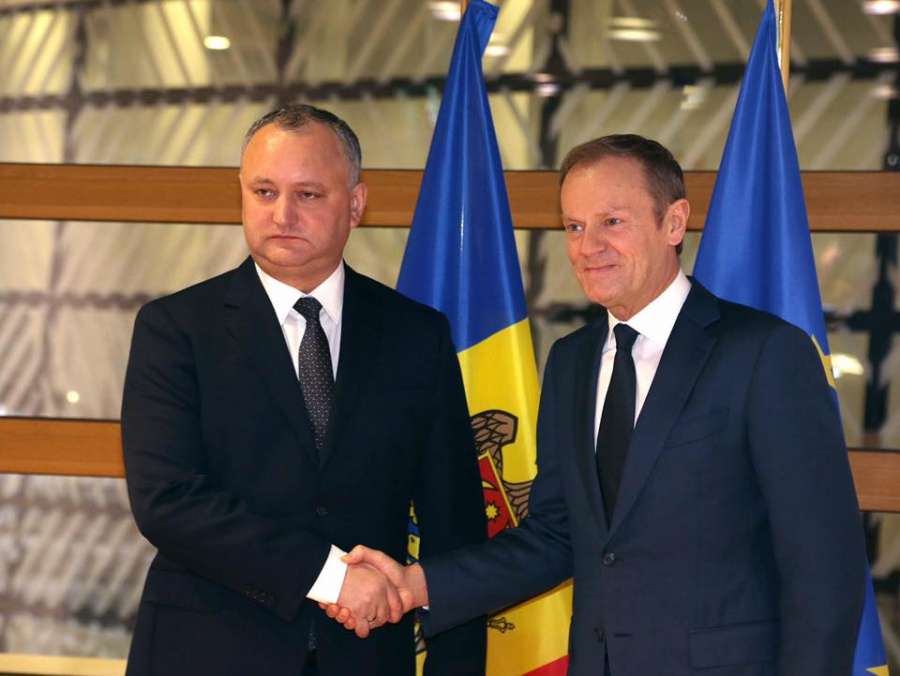 Negocieri trilaterale UE, Republica Moldova si Rusia in problema comertului - propunerea lui Dodon la Bruxelles: "Este vitala restabilirea relatiilor cu Federatia Rusa" - GALERIE FOTO