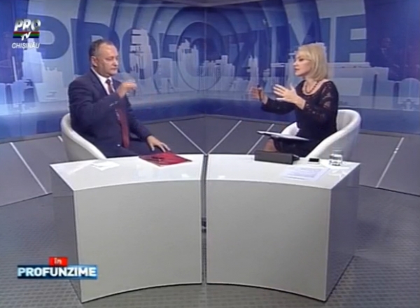 Presedintele Igor Dodon este invitatul Lorenei Bogza, vineri, 12 mai, la emisiunea InPROfunzime