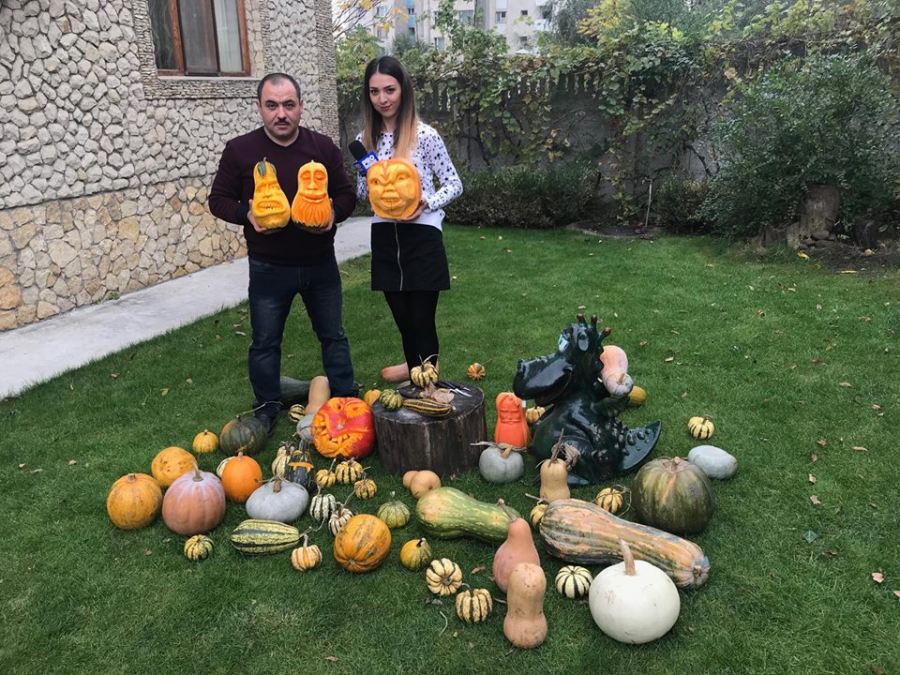 Tu cum te pregatesti de Halloween? Valerian Ciocan, deja a sculptat mai multi dovleci infricosatori - VIDEO