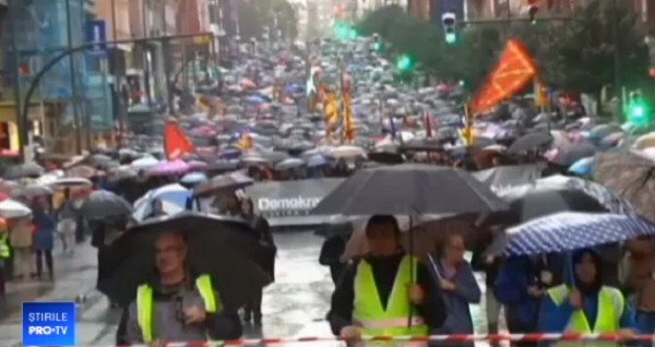 Proteste la Bilbao dupa criza din Catalonia. Si bascii vor acum independenta