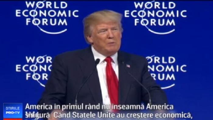 Discursul lui Trump de la Davos: "America inainte de toate nu inseamna America singura" - VIDEO