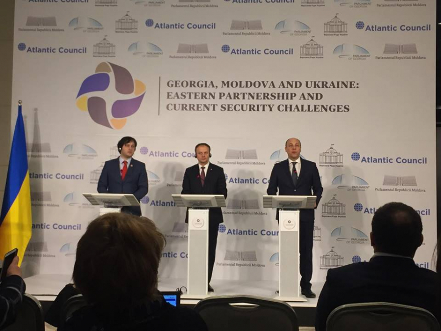 Reuniti la Chisinau, sefii legislativelor din Georgia, Ucraina si Moldova au semnat o declaratie comuna. Ce scrie in document \\ DOC