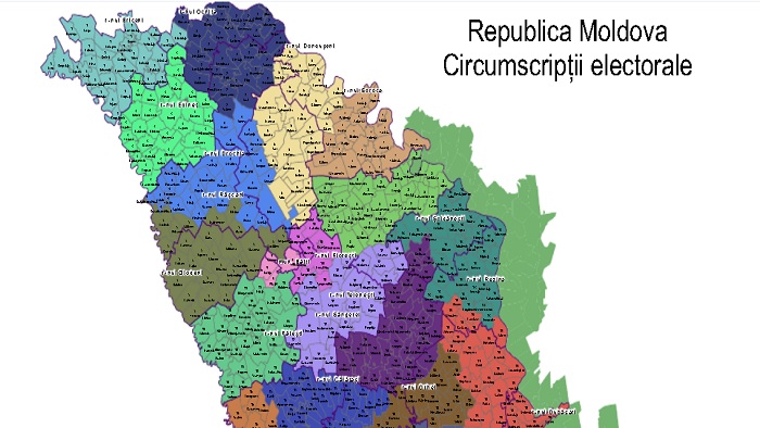 Cum arata harta celor 51 de circumscriptii uninominale pentru parlamentarele din februarie 2019: 48 sunt in Moldova, iar 3 - peste hotare