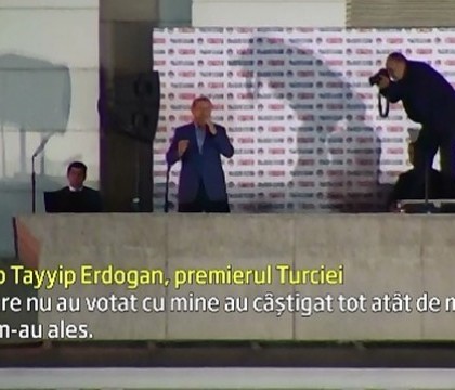 Recep Tayyip Erdogan a devenit primul presedinte al Turciei ales direct de catre popor. Mesajul pentru cei 77 de milioane de turci