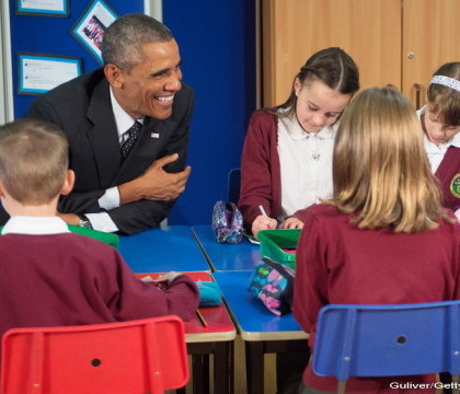 "Vrea sa vanda inghetata" Concluzia unui pusti din Tara Galilor, dupa ce Obama i-a vizitat scoala