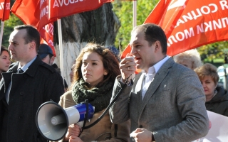 "Bugetul pentru 2014 este antisocial". Socialistii protesteaza in fata Ministerului Agriculturii