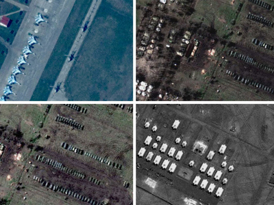 FOTO. Imaginile difuzate de NATO: Demonstreaza prezenta efectivelor ruse la frontierele Ucrainei