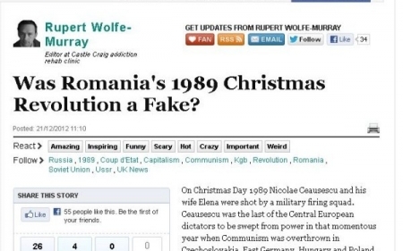 Huffington Post: Romania a fost condusa din 1989 de "o clica incompetenta de escroci fosti comunisti"