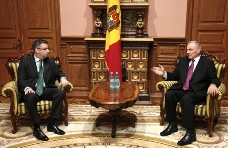 Presedintele Timofi s-a intalnit cu ambasadorul UE Dirk Schuebel. Ce au discutat