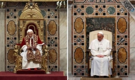 IMAGINEA ZILEI: Papa Francisc, dupa Papa Benedict. Cate diferente gasiti?