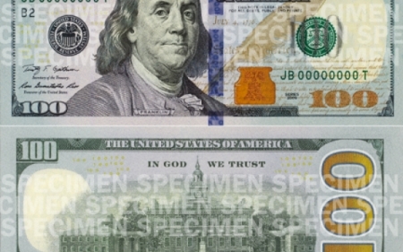 Cum va arata noua bancnota de 100 de dolari. SUA va inlocui pe piata 820 de milioane de hartii vechi