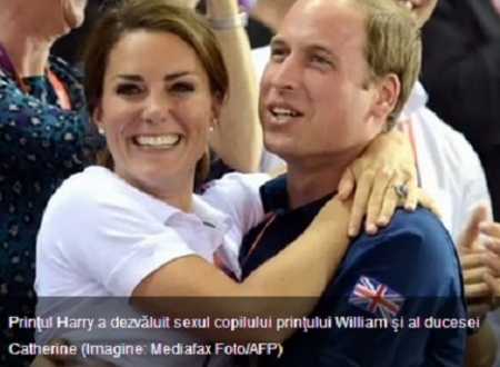 Printul Harry a dezvaluit sexul copilului printului William si al ducesei Catherine