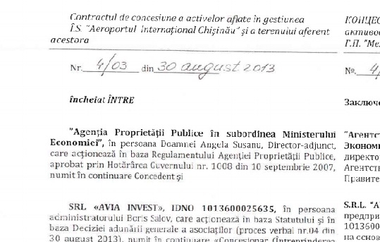 Contractul de concesionare a Aeroportului International Chisinau, facut public. Vezi aici continutul