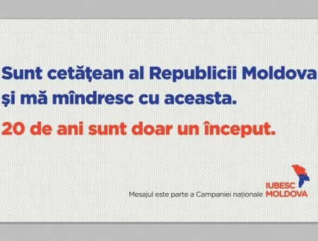 VIDEO. Dodon lanseaza panourile: Sunt cetatean al Republicii Moldova si ma mandresc cu aceasta. 20 de ani sunt doar un inceput!