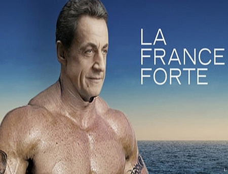 GALERIE FOTO. Afisul electoral al lui Sarkozy, "O Franta puternica", parodiat pe Internet