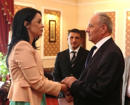 Nicolae Timofti s-a intalnit cu Andreea Marin