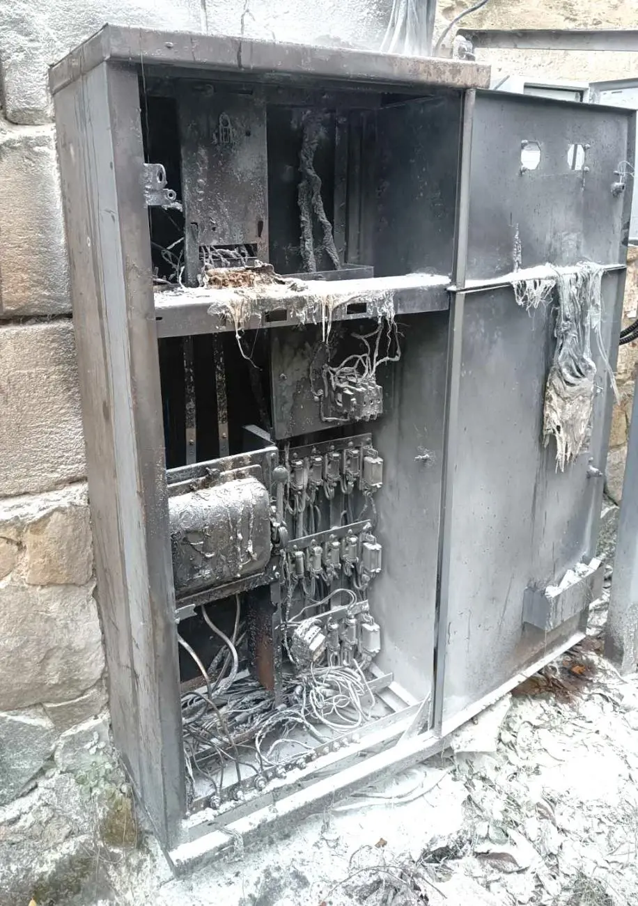 Un transformator electric a luat foc