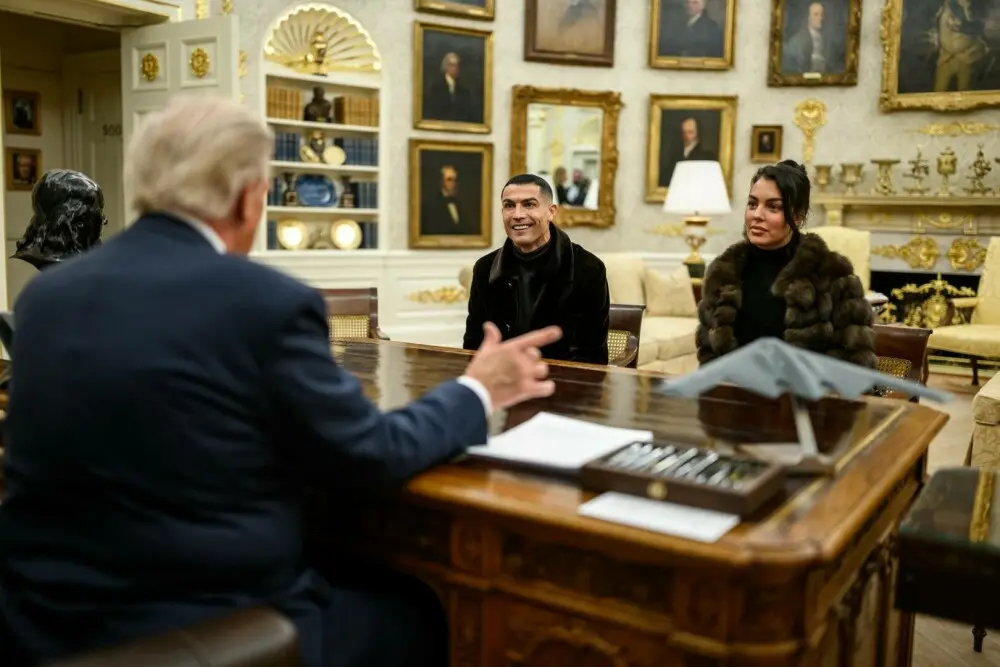 Donald Trump, Cristiano Ronaldo și Georgina Rodriguez