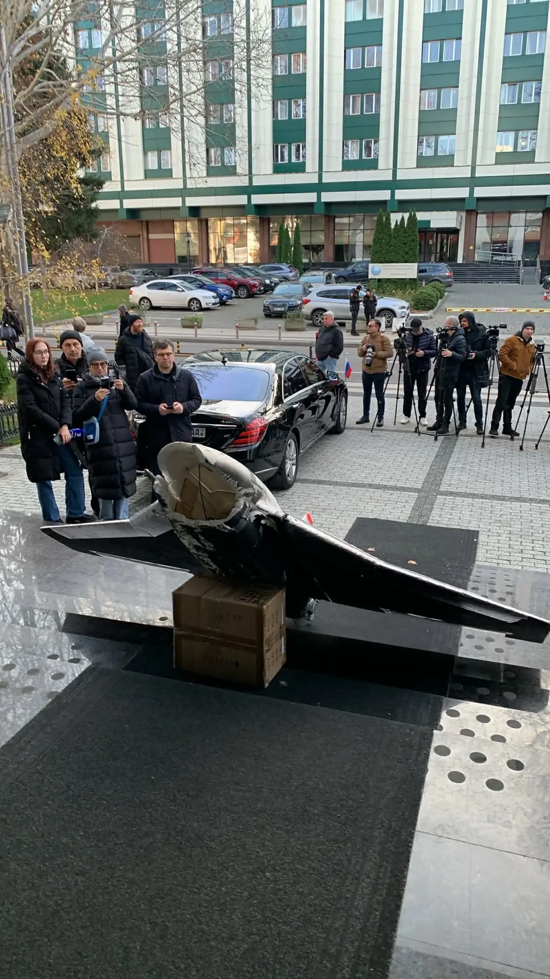 Drona căzută la Florești în fața MAE