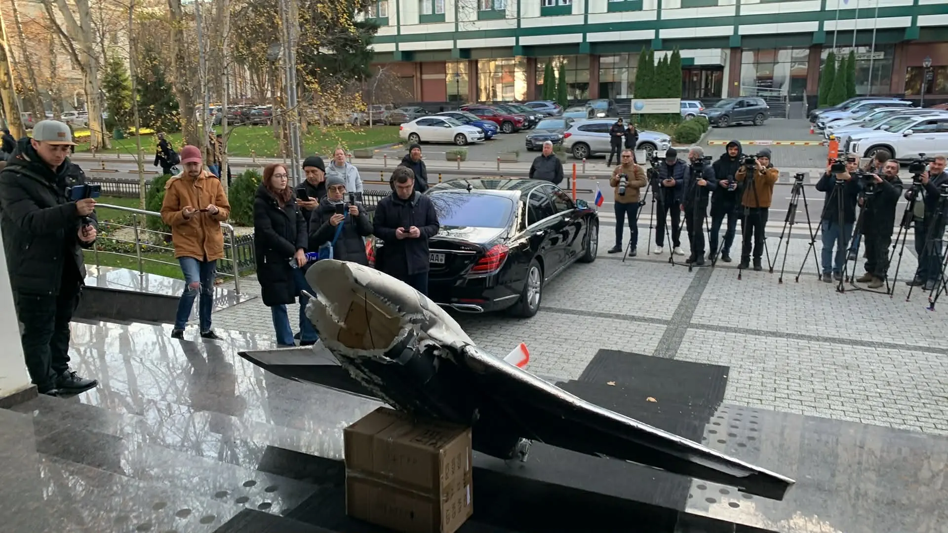 Drona căzută la Florești în fața MAE