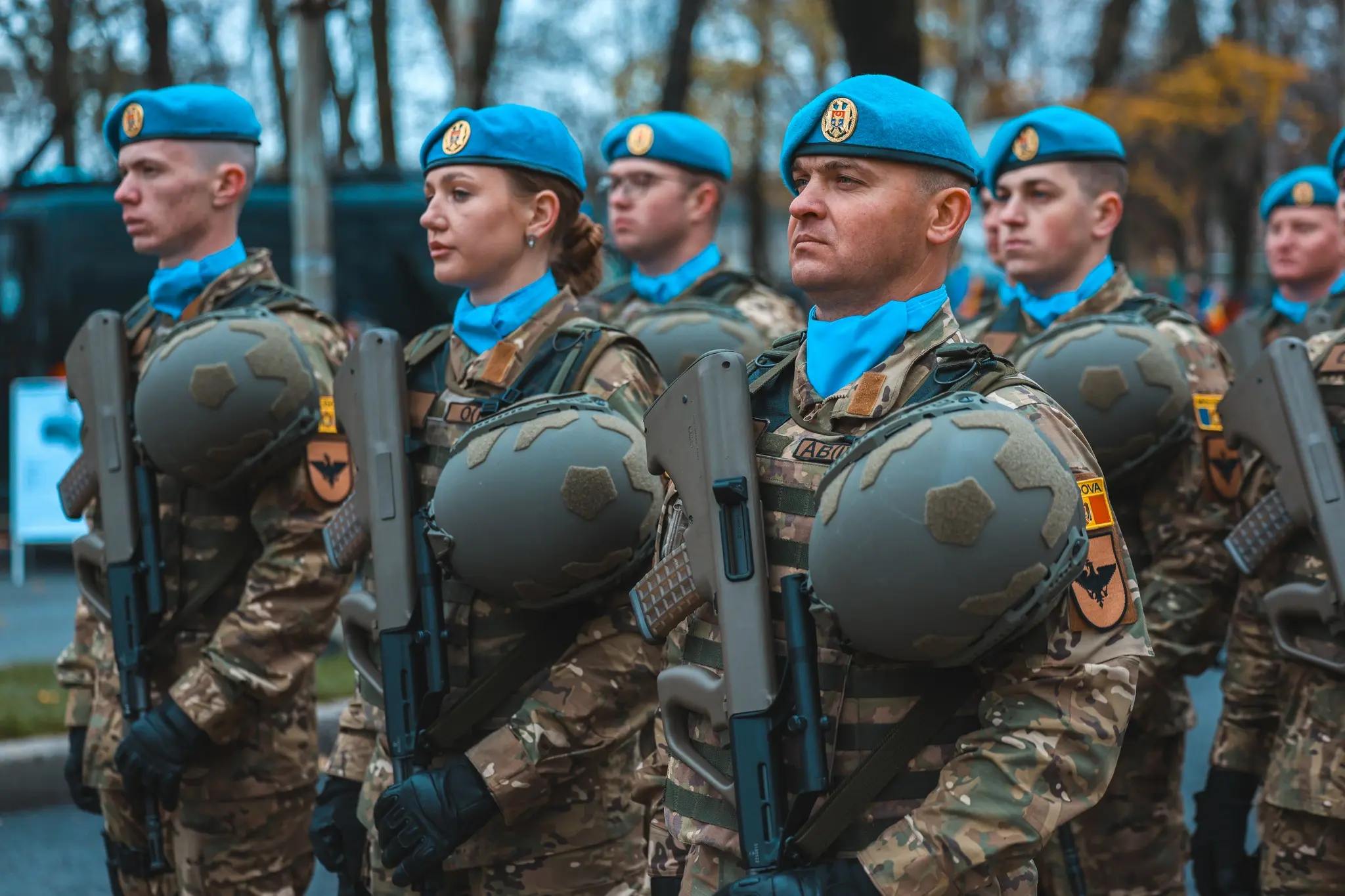 Militarii moldoveni la parada din România