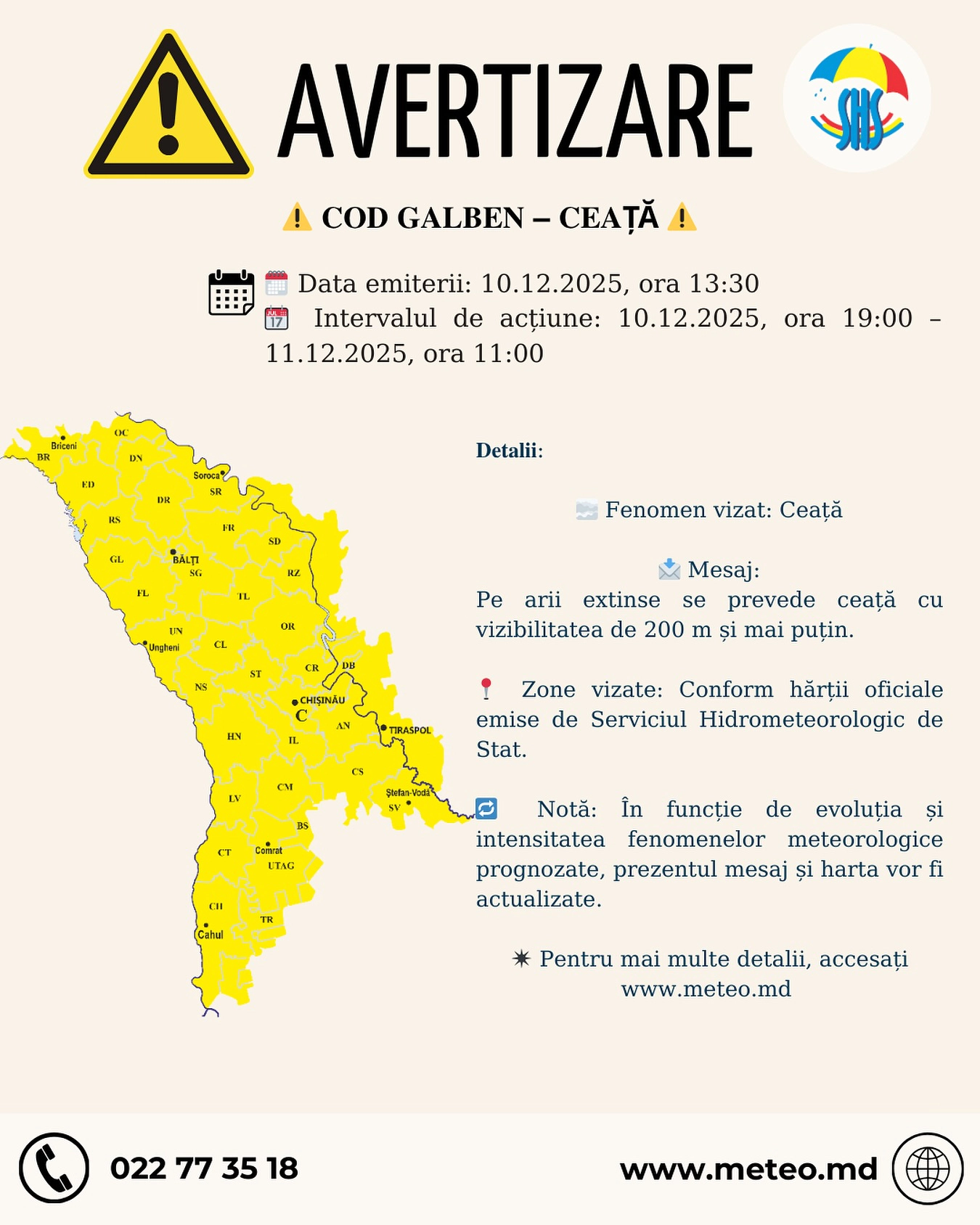 Avertizare meteo