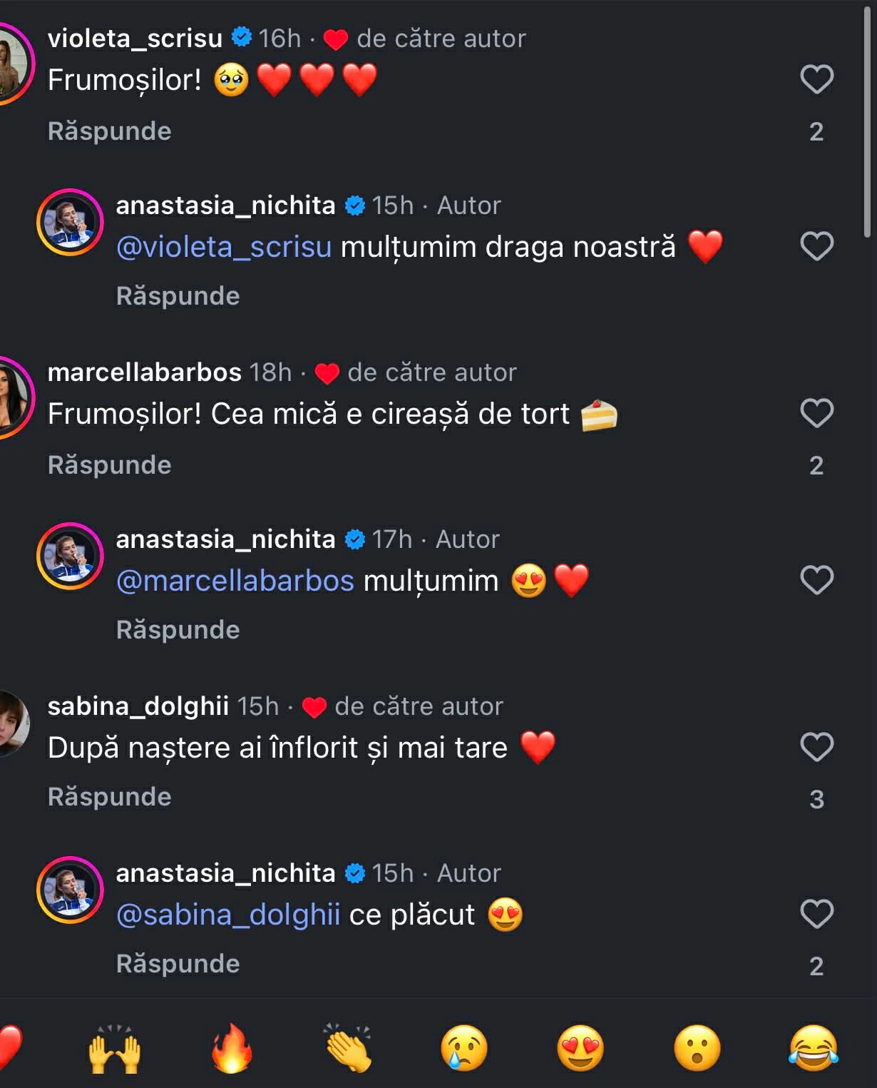 Reacțiile urmăritorilor