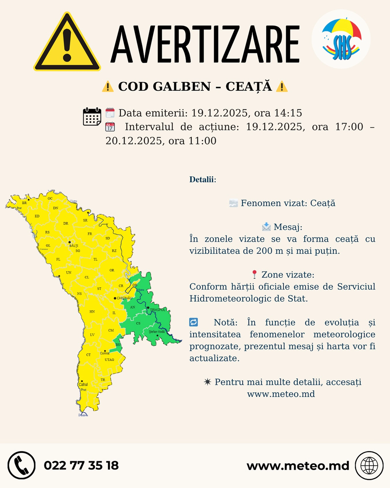 Avertizare meteo
