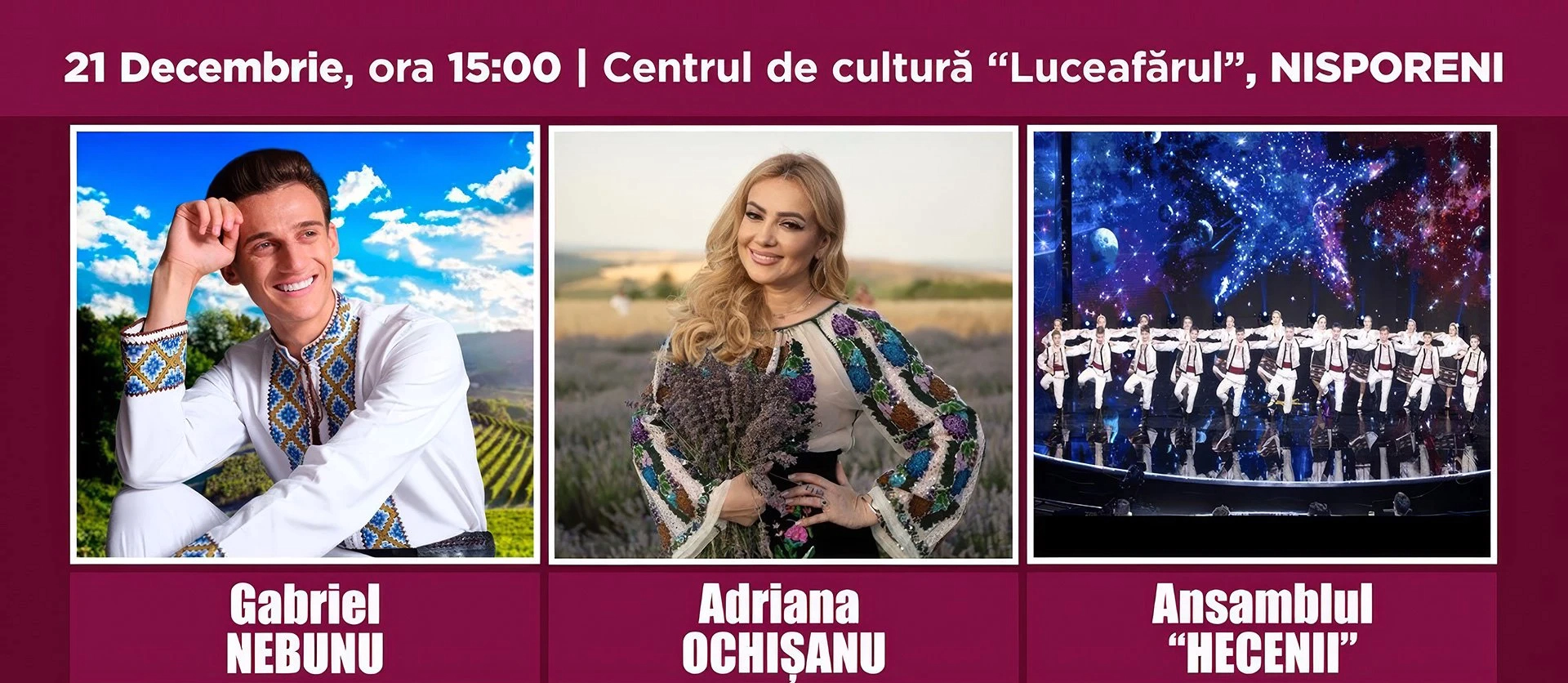 Concert Gabriel Nebunu & Adriana Ochișanu și Ansamblul „Hecenii”