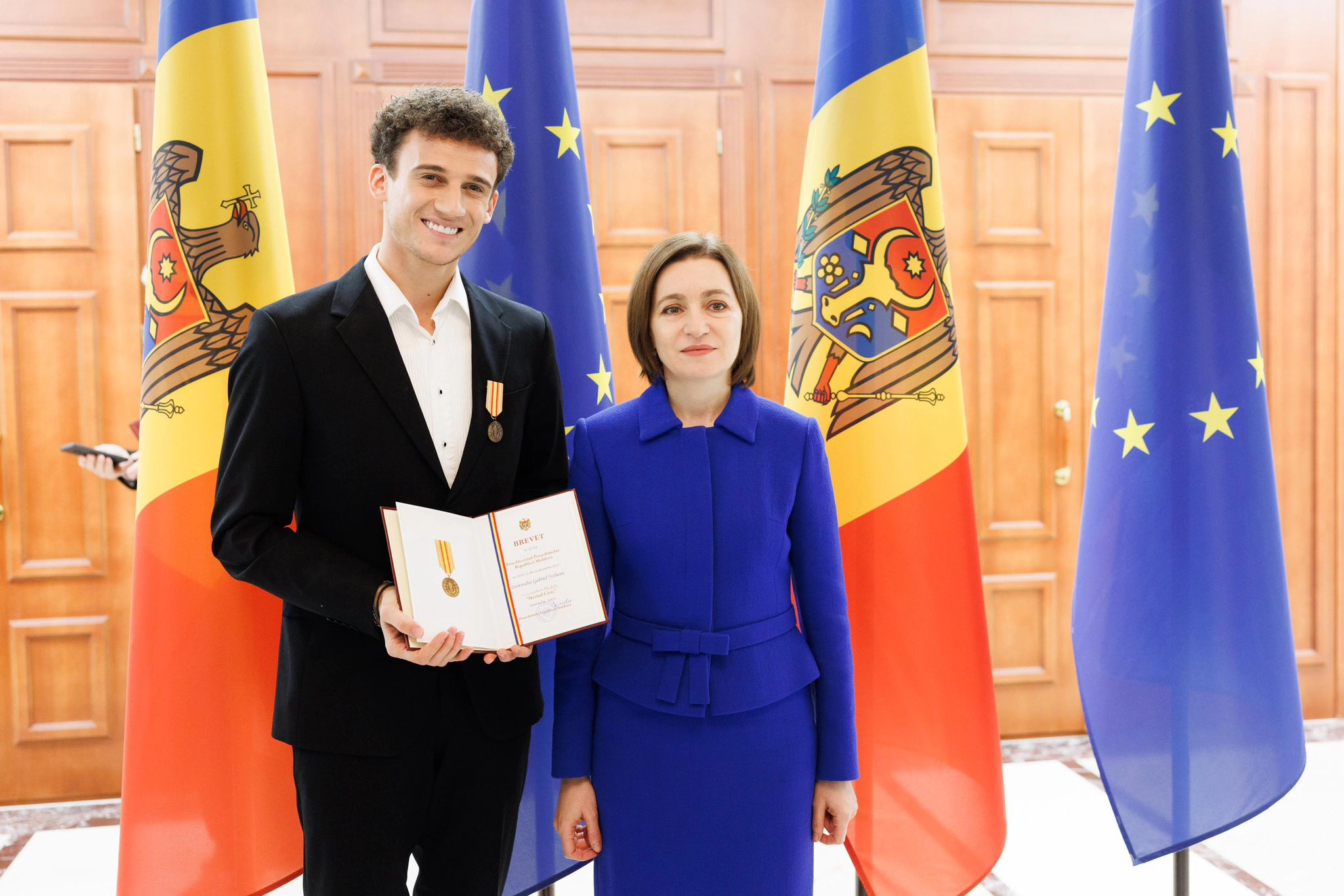 Gabriel Nebunu și Președinta Maia Sandu