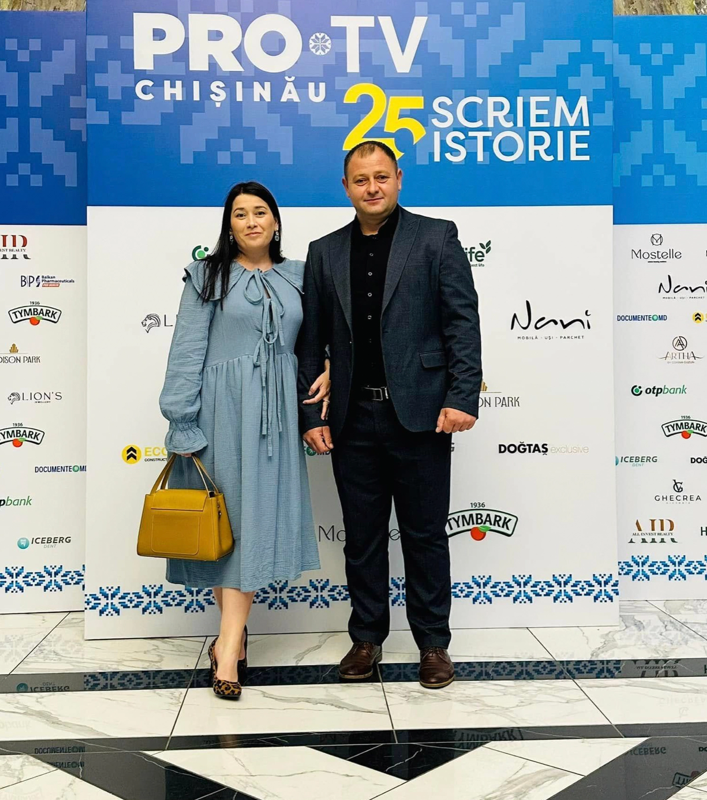 Victoria Roșca împreună cu soțul său