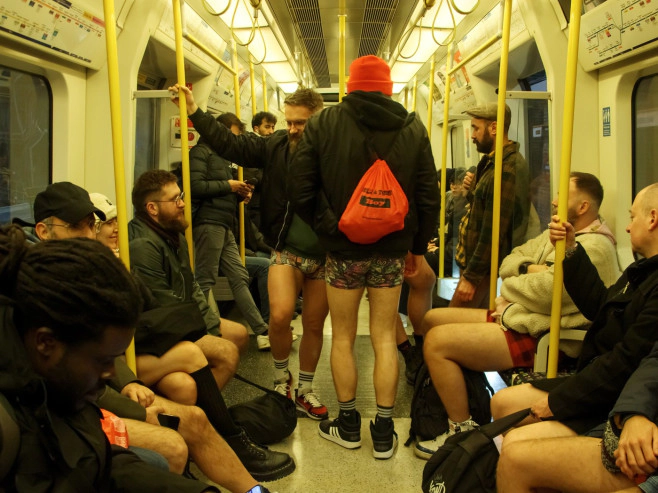 „No Trousers on Tube Ride” 