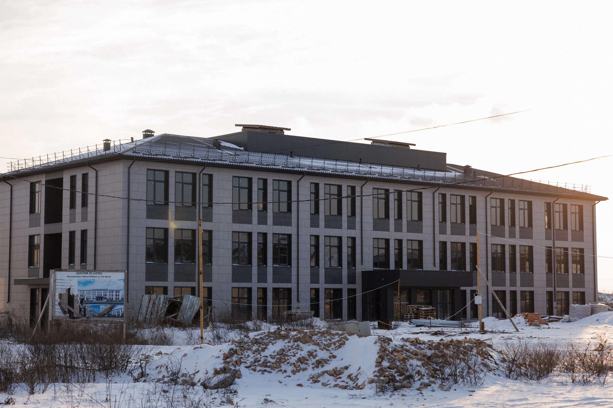 Șantierul noii unități militare din Băcioi