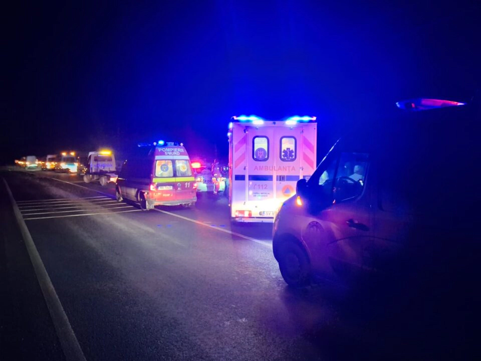 Microbuz răsturnat în România