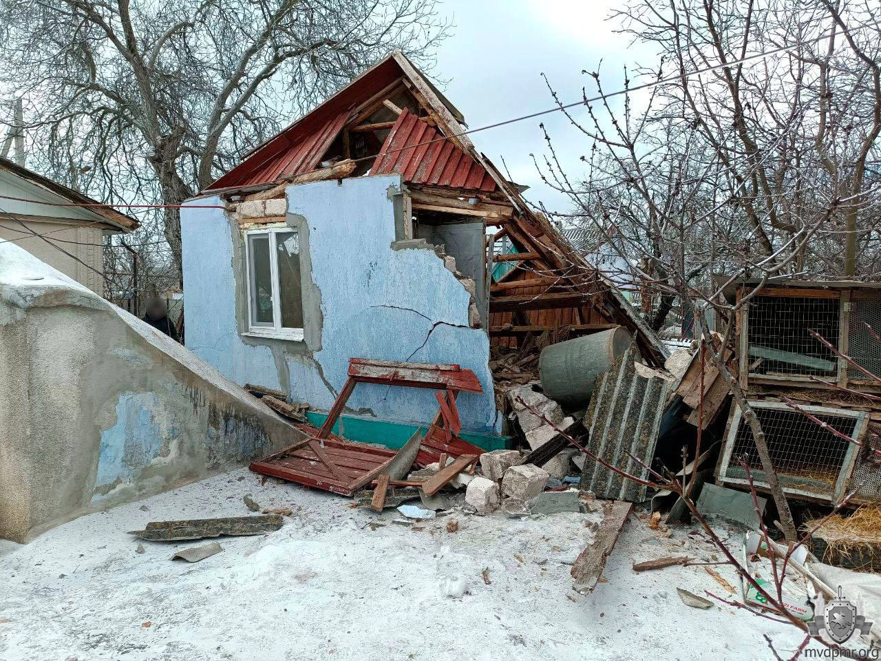 Explozie într-o casă din stânga Nistrului