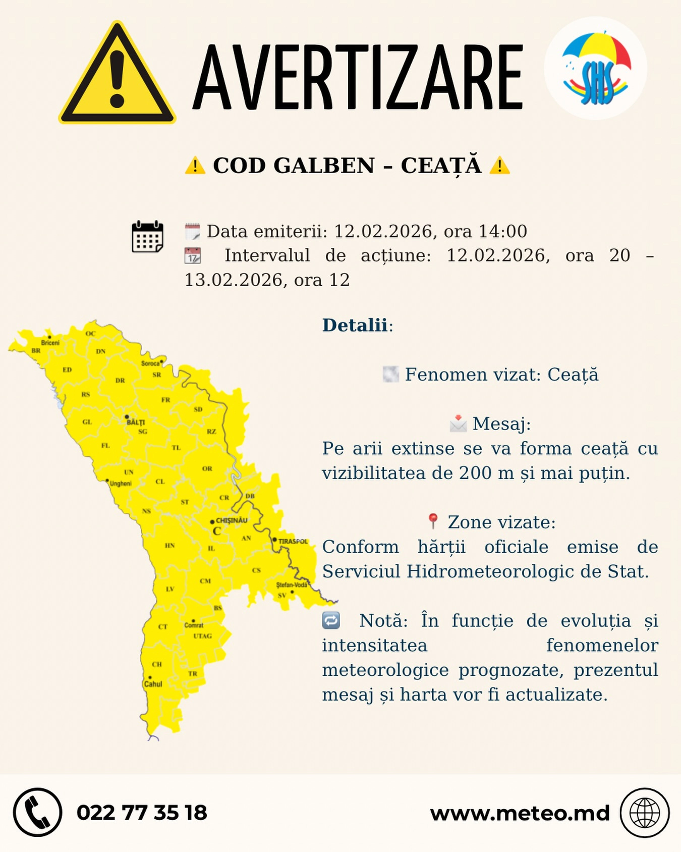 Cod galben de ceață