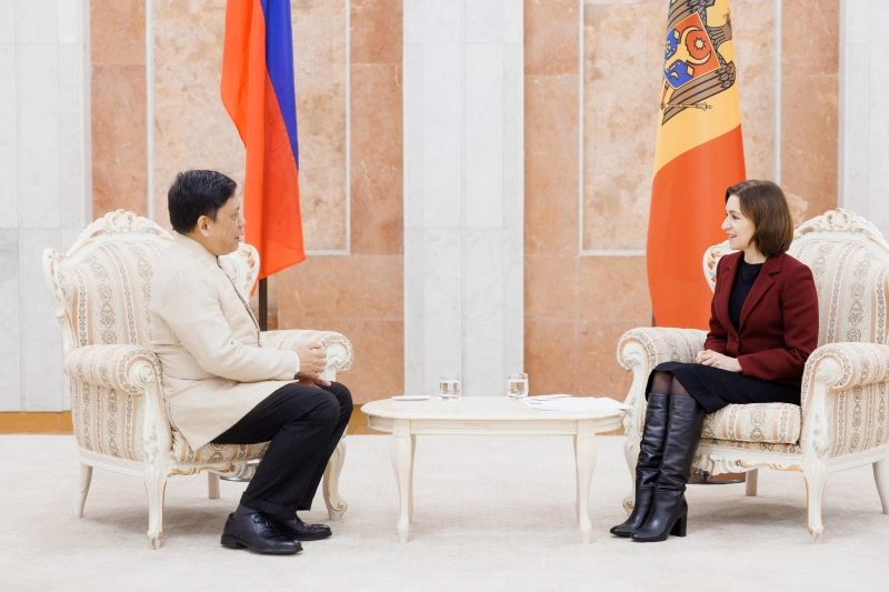 Maia Sandu și ambasadorul agreat al Republicii India