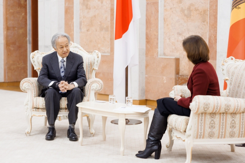 Maia Sandu și ambasadorul agreat al Japoniei