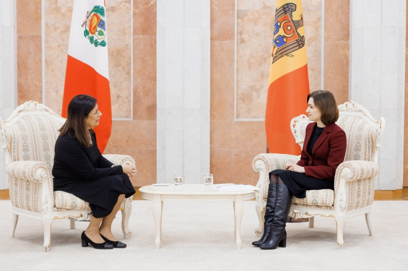 Maia Sandu și ambasadorul agreat al Republicii Peru