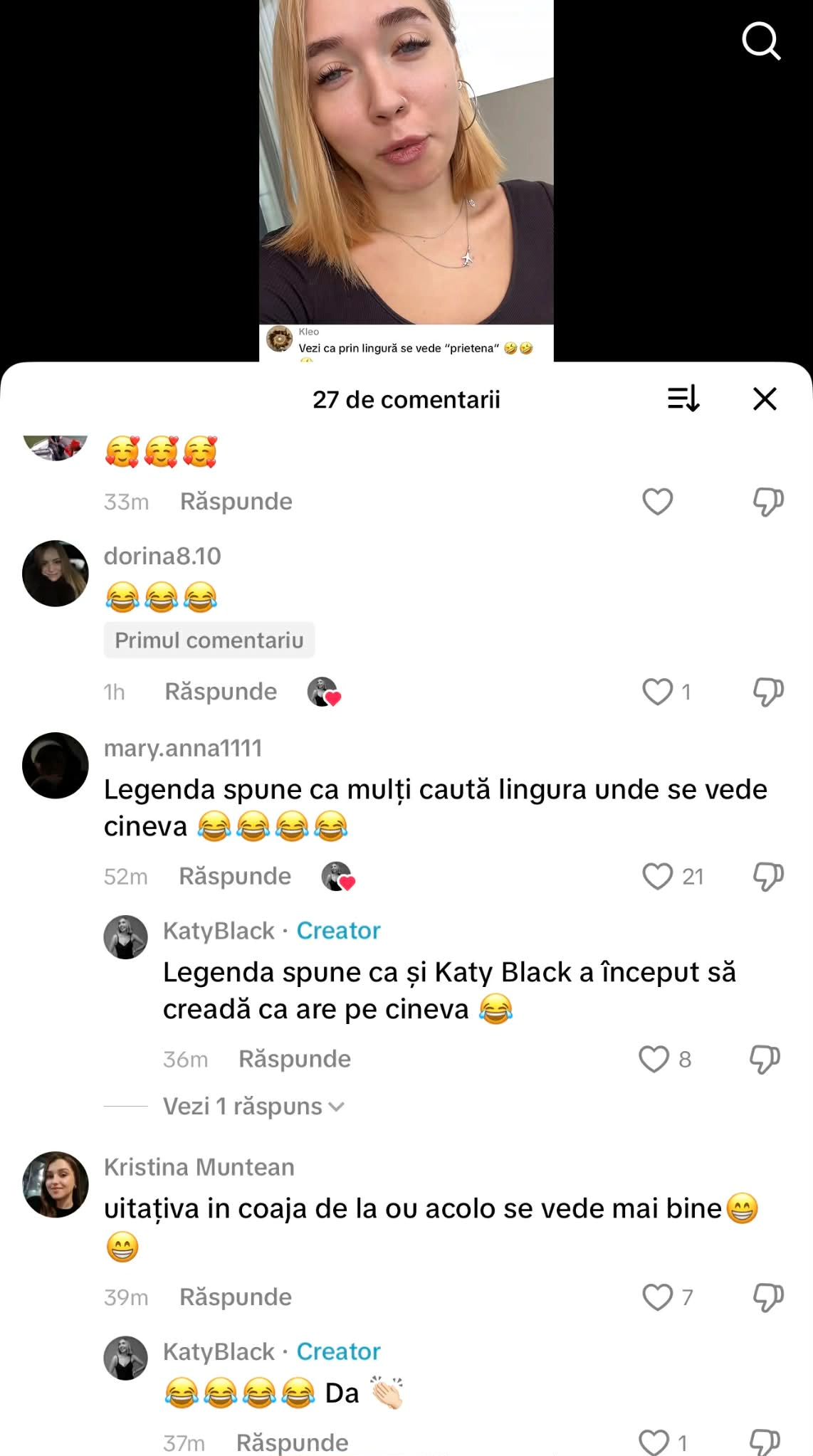 Comentariile sub postare